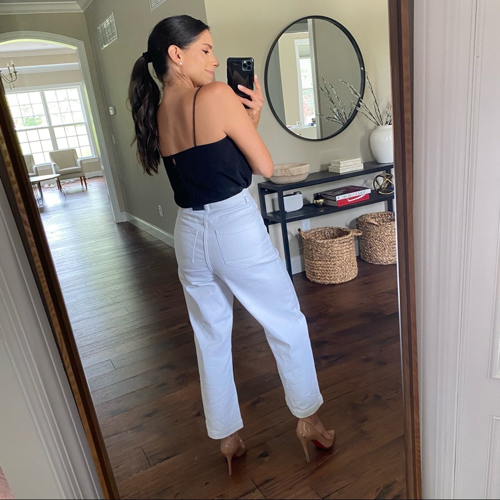 White Wide Leg denim - Picture 3 of 10